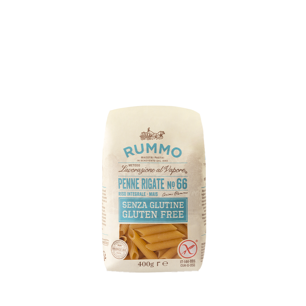 Rummo Penne Rigate No. 66 gluten free pasta bag